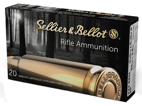 Sellier & Bellot 223 Rem Ammo - 55 Grain | Soft Point | 20rd Box