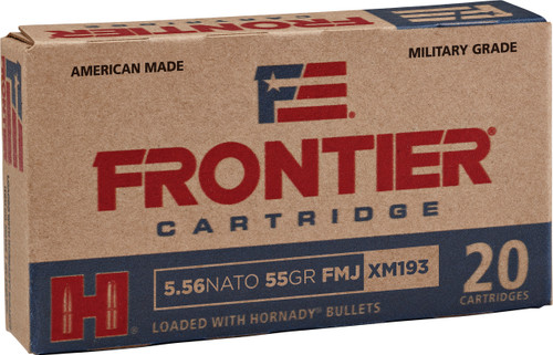 Frontier Cartridge Military Grade 5.56 NATO Ammo - 55 Grain | FMJ | 20rd Box