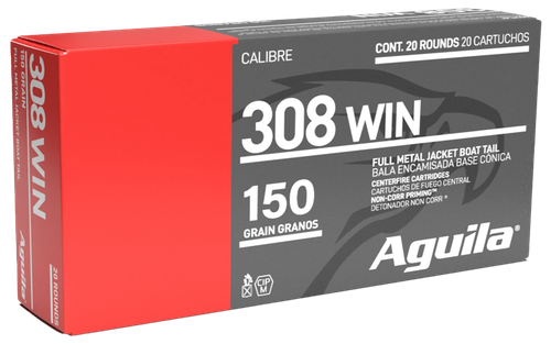 Aguila Target & Range 308 Win Ammo - 150 Grain | FMJ | 20rd Box