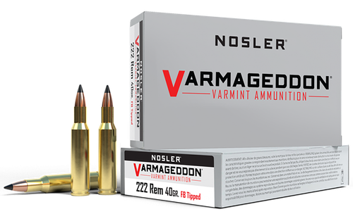 Nosler Varmageddon 222 Rem Ammo - 40 Grain | Polymer Tip | 20rd Box