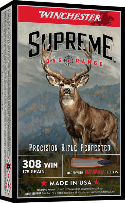 Winchester Supreme Long Range 308 Win Ammo - 175 Grain | 20rd Box