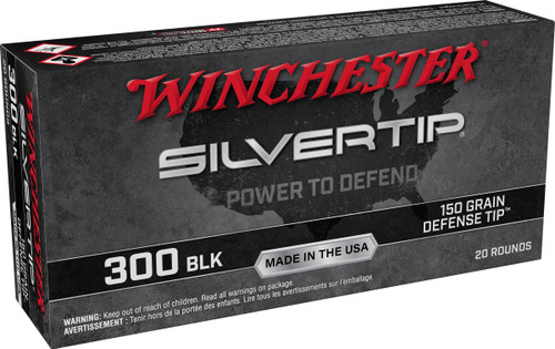 Winchester Silvertip 300 Blackout Ammo - 150 Grain | Polymer Tip | 20rd Box