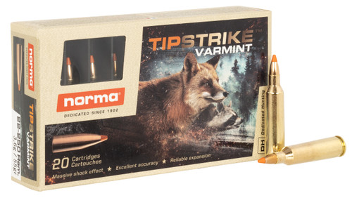 Norma Dedicated Hunting 22-250 Rem Ammo - 55 Grain | Polymer Tip | 20rd Box