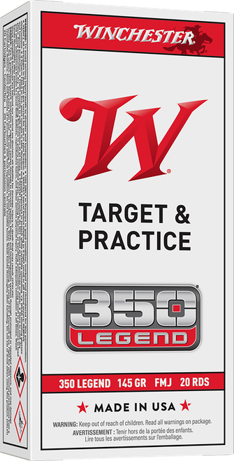 Winchester USA 350 Legend Ammo - 145 Grain | FMJ | 20rd Box
