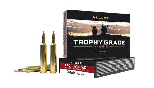 Nosler Trophy Grade 26 Nosler Ammo - 142 Grain | Polymer Tip | 20rd Box
