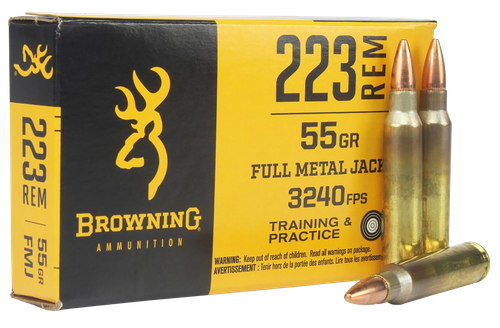 Browning 223 Rem Ammo - 55 Grain | FMJ | 20rd Box