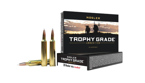 Nosler Trophy Grade 28 Nosler Ammo - 160 Grain | Polymer Tip | 20rd Box