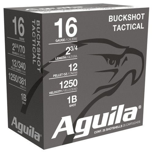 Aguila Buckshot 16 Gauge Ammo - 2-3/4" | 1 Buck | 25rd Box