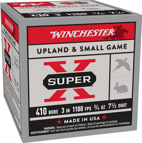 Winchester Super X Heavy Game Load High Brass 410 Bore Ammo - 3" | 3/4 oz | #7.5 Shot | 25rd Box