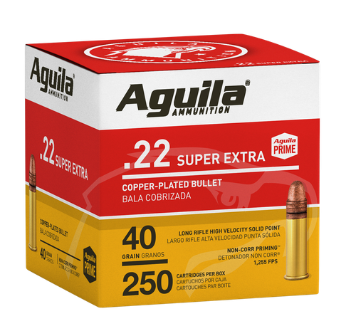 Aguila Super Extra High Velocity 22 LR Ammo - 40 Grain | CPRN | 250rd Pack