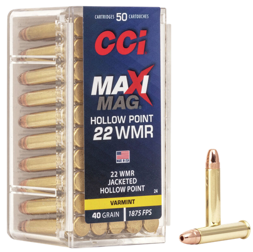 CCI Maxi-Mag 22 WMR Ammo - 40 Grain | HP | 50rd Box