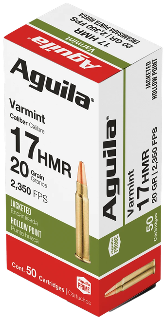 Aguila 17 HMR Ammo - 20 Grain | HP | 50rd Box