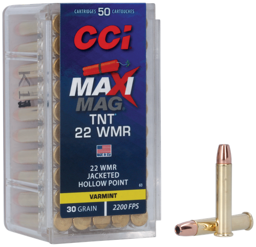 CCI Maxi-Mag TNT 22 WMR Ammo - 30 Grain | HP | 50rd Box