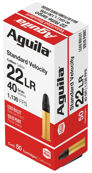 Aguila Standard Velocity 22 LR Ammo - 40 Grain | LRN | 50rd Box