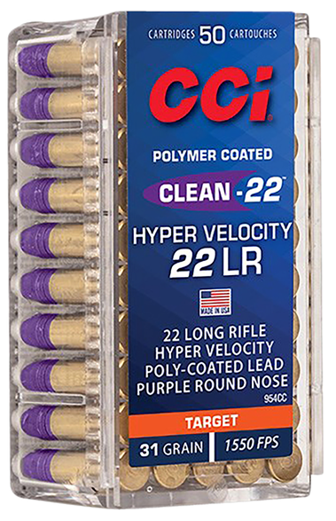 CCI Clean-22 Hyper Velocity 22 LR Ammo - 31 Grain | LRN | 50rd Box