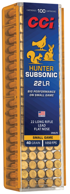 CCI Subsonic 22 LR Ammo - 40 Grain | LRN | 100rd Box