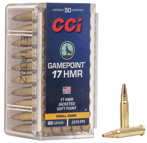 CCI Gamepoint 17 HMR Ammo - 20 Grain | Soft Point | 50rd Box