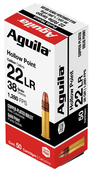 Aguila Super Extra High Velocity 22 LR Ammo - 38 Grain | HP | 50rd Box