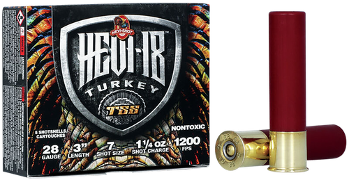 HEVI-Shot HEVI-18 TSS Turkey 28 Gauge Ammo - 3" | 1 1/4 oz | #7 Tungsten Shot | 5rd Box