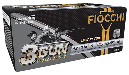 Fiocchi 3-Gun Match Legacy Series 12 Gauge Ammo - 2-3/4" | 9 Pellet | 00 Buck | 10rd Box