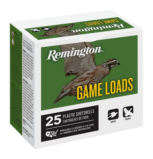 Remington Game Load 12 Gauge Ammo - 2-3/4" | 1 oz | #8 Shot | 25rd Box