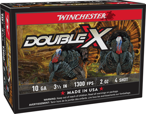 Winchester Double X High Velocity Turkey 10 Gauge Ammo - 3-1/2" | 2 oz | #4 Shot | 10rd Box