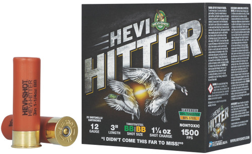HEVI-Shot Hevi-Hitter 12 Gauge Ammo - 3" | 1 1/4 oz | Tungsten | 25rd Box (HS28288)