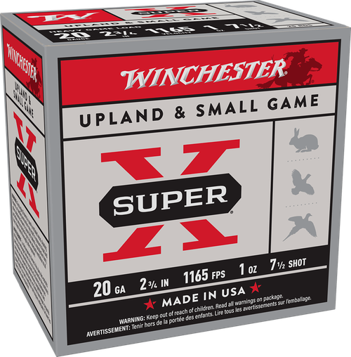 Winchester Super X Heavy Game Load 20 Gauge Ammo - 2-3/4" | 1 oz | #7.5 Shot | 25rd Box