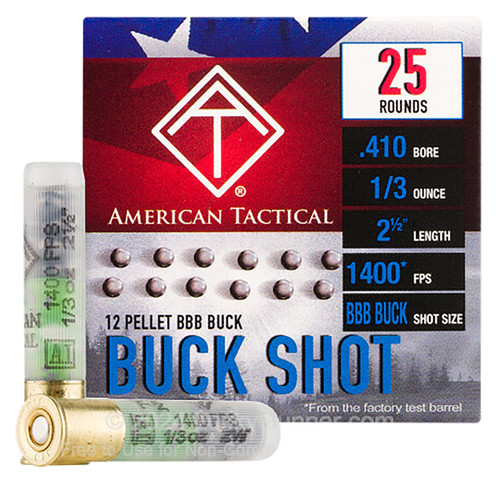 ATI 410 Bore Ammo - 2-1/2" | 12 Pellet | BBB | 25rd Box