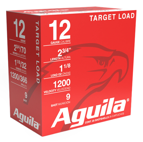 Aguila 12 Gauge Ammo - 2-3/4" | #9 Shot | 25rd Box