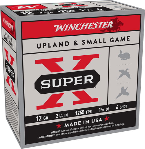 Winchester Super X Heavy Game Load 12 Gauge Ammo - 2-3/4" | 1 1/8 oz | #6 Shot | 25rd Box