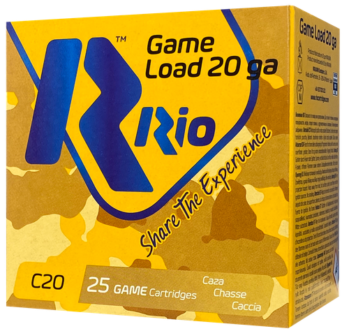 Rio Game Load 20 Gauge Ammo - 2-3/4" | 1 oz | #6 Shot | 25rd Box