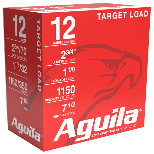 Aguila Target Load Competition 12 Gauge Ammo - 2-3/4" | 1 1/8 oz | #7.5 Shot | 25rd Box (1CHB1282)
