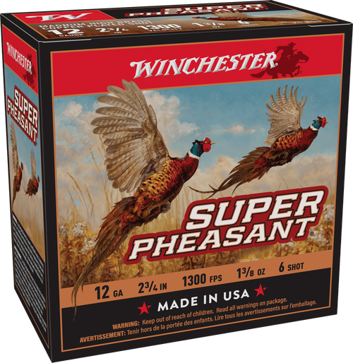 Winchester Super Pheasant Magnum High Brass 12 Gauge Ammo - 2-3/4" | 1 3/8 oz | #6 Shot | 25rd Box