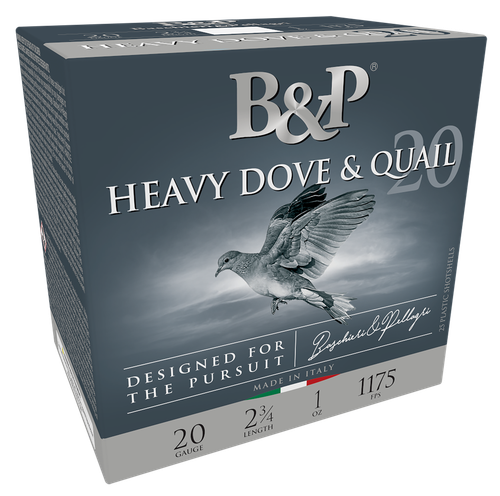 Baschieri & Pellagri Heavy Dove & Quail 20 Gauge Ammo - 2-3/4" | 1 oz | #8 Shot | 25rd Box