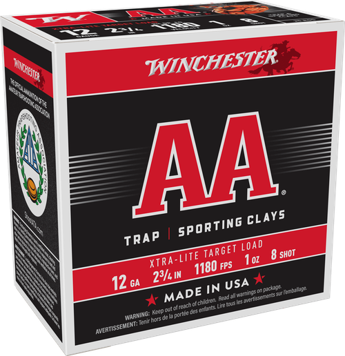 Winchester AA Xtra-Lite 12 Gauge Ammo - 2-3/4" | 1 oz | #8 Shot | 25rd Box