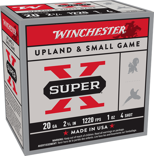 Winchester Super X Heavy Game Load High Brass 20 Gauge Ammo - 2-3/4" | 1 oz | #4 Shot | 25rd Box
