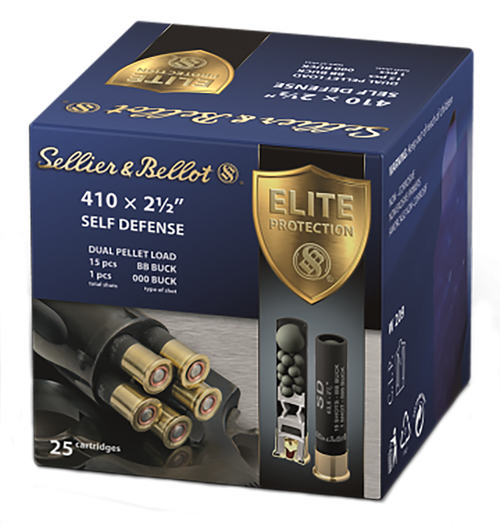 Sellier & Bellot Self Defense 410 Bore Ammo - 2-1/2" | 15 Pellet | 000 Buck | 25rd Box