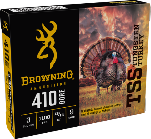 Browning TSS Tungsten Turkey 410 Bore Ammo - 3" | 13/16 oz | #9 Tungsten Shot | 5rd Box
