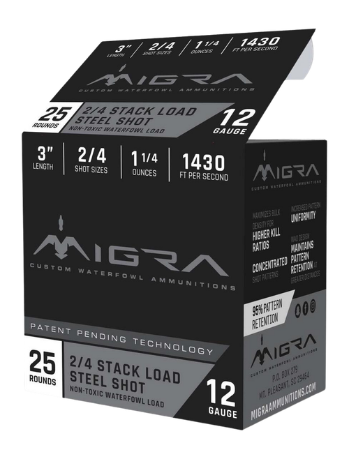 Migra 12 Gauge Ammo - 3" | Steel | 25rd Box (M12AS24)