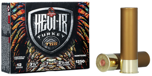 HEVI-Shot HEVI-18 TSS Turkey 12 Gauge Ammo - 3-1/2" | 2 1/4 oz | #7 Tungsten Shot | 5rd Box