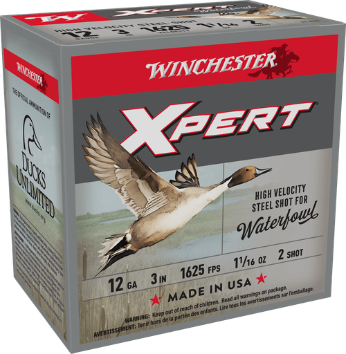 Winchester Super X Xpert High Velocity 12 Gauge Ammo - 3" | 1 1/16 oz | #2 Steel Shot | 25rd Box