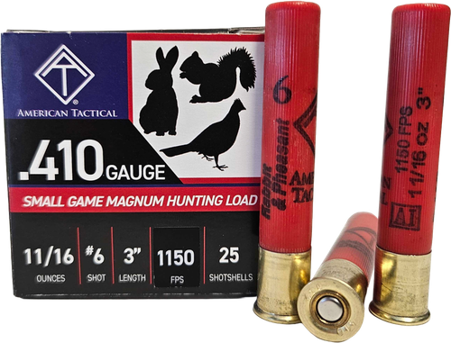 ATI Target Load 410 Bore Ammo - 3" | 11/16 oz | #6 Shot | 25rd Box