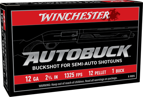 Winchester Autobuck 12 Gauge Ammo - 2-3/4" | 1 Buck | 5rd Box