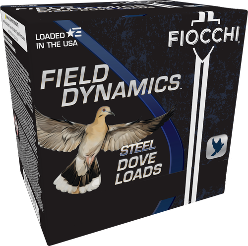 Fiocchi Field Dynamics Dove & Quail 12 Gauge Ammo - 2-3/4" | 1 1/8 oz | #7 Steel Shot | 25rd Box