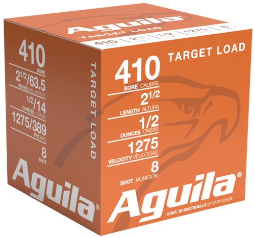 Aguila Target Load Competition 410 Bore Ammo - 2-1/2" | 1/2 oz | #8 Shot | 25rd Box