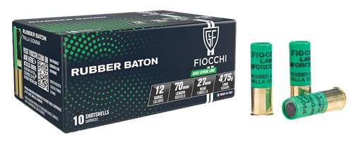 Fiocchi Rubber Baton Home Defense 12 Gauge Ammo - 2-3/4" | 1 oz | Slug | 10rd Box