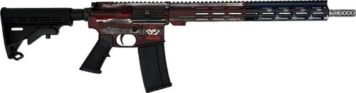 Great Lakes Firearms & Ammo GL15 Battleworn American Flag, Stainless Barrel 16" CALIFORNIA LEGAL - .223/5.56