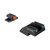 Ameriglo Trooper Sight Set, Fits S&W Bodyguard 2.0, Green Tritium with Orange Outline Front, Tritium Serrated