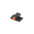 Ameriglo Tritium Front Sight, Fits S&W Bodyguard 2.0, Green Tritium with Orange Outline, .188" Height, .125"